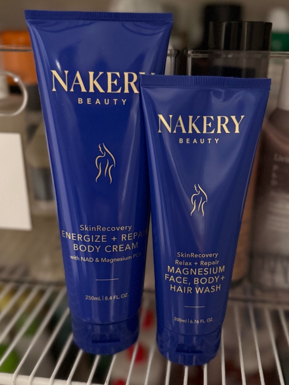 Nakery Beauty Magnesium Face, Body + Hair Wash & Energize+Repair Body Cream